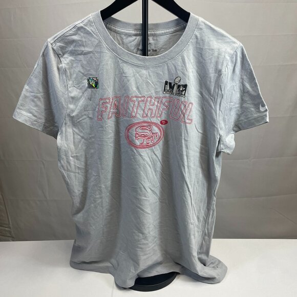 San Francisco 49ers Nike Faithful Super Bowl LVIII Women's T-Shirt NWOT - Picture 1 of 12